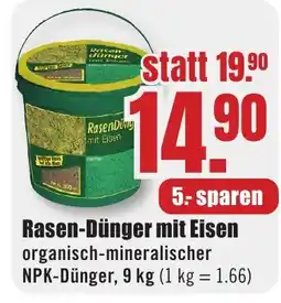 B1 Discount Baumarkt Rasen-Dünger mit Eisen Angebot