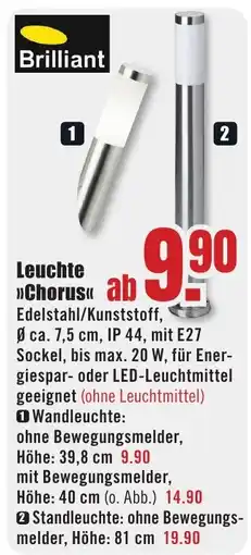 B1 Discount Baumarkt Leuchte Chorus Angebot