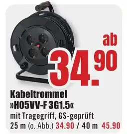 B1 Discount Baumarkt Kabeltrommel >>H05VV-F 3G1.5<< Angebot