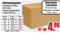 B1 Discount Baumarkt OSB Ausbauplatte Angebot