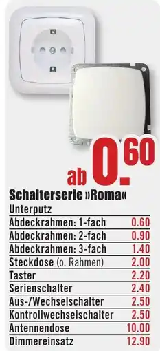 B1 Discount Baumarkt Schalterserie >>Roma<< Angebot
