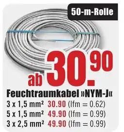 B1 Discount Baumarkt Feuchtraumkabel "NYM-J" Angebot