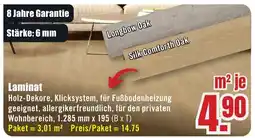 B1 Discount Baumarkt Laminat Angebot