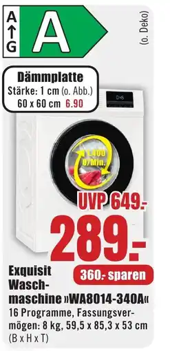 B1 Discount Baumarkt Exquisit Wasch- maschine >>WA8014-340A<< Angebot