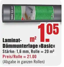 B1 Discount Baumarkt Laminat- Dämmunterlage >>Basic<< Angebot