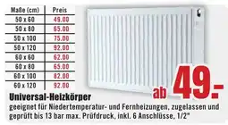 B1 Discount Baumarkt Universal-Heizkörper Angebot