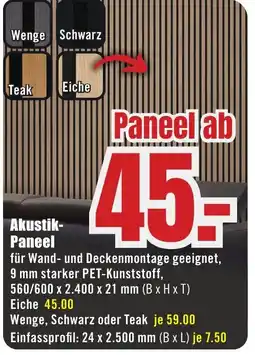 B1 Discount Baumarkt Akustik- Paneel Angebot