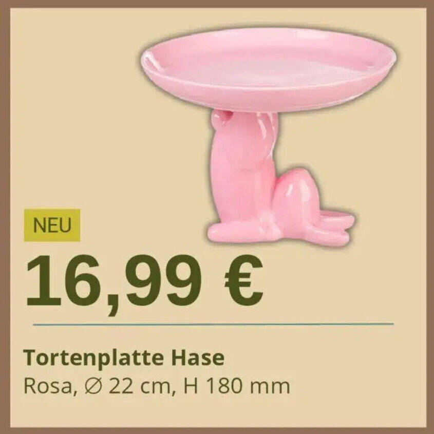 Tortenplatte Hase Angebot bei Depot
