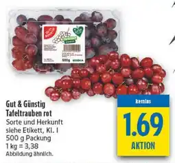 diska Gut & Günstig Tafeltrauben rot Angebot