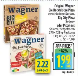 diska Original Wagner Die Backfrische Pizza, Big City Pizza Sydney oder Piccolinis Salami Angebot