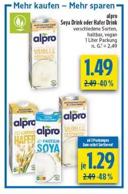 diska alpro Soya Drink oder Hafer Drink Angebot