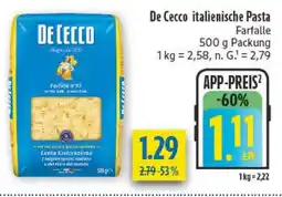 diska De Cecco italienische Pasta Angebot
