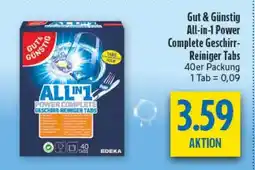 diska Gut & Günstig All-in-1 Power Complete Geschirr- Reiniger Tabs Angebot