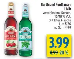 diska Nordbrand Nordhausen Likör Angebot