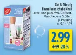 diska Gut & Günstig Einmalhandschuhe Nitril Angebot