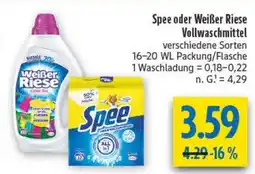 diska Spee oder Weißer Riese Vollwaschmittel Angebot