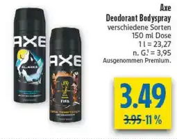 diska Axe Deodorant Bodyspray Angebot