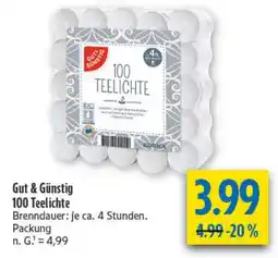 diska Gut & Günstig 100 Teelichte Angebot