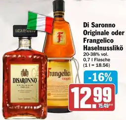 AEZ Di Saronno Originale oder Frangelico Haselnusslikör Angebot
