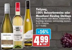 AEZ Tiefgang, 100% Rebsortenweine oder Moselland Riesling Steillage Angebot