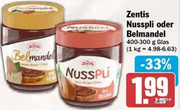 AEZ Zentis Nusspli oder Belmandel Angebot