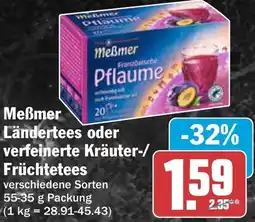 AEZ Meßmer Ländertees oder verfeinerte Kräuter-/ Früchtetees Angebot
