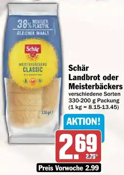 AEZ Schär Landbrot oder Meisterbäckers Angebot