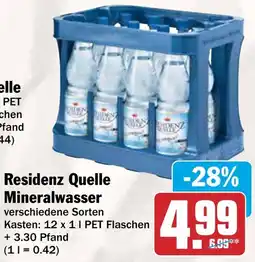 AEZ Residenz Quelle Mineralwasser Angebot