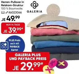 Galeria GALERIA Herren-Pullover in Reiskorn-Struktur Angebot