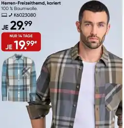 Galeria MANGUUN Herren-Freizeithemd, kariert Angebot