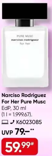 Galeria Narciso Rodriguez For Her Pure Musc EdP Angebot