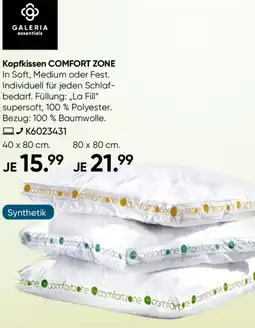 Galeria GALERIA essentials Kopfkissen COMFORT ZONE Angebot