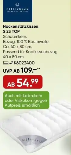 Galeria Billerbeck Nackenstützkissen S 23 TOP Angebot