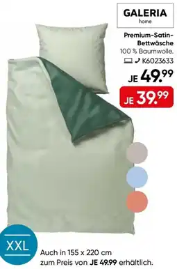 Galeria GALERIA home Premium-Satin Bettwäsche Angebot