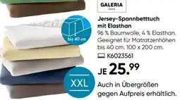 Galeria GALERIA home Jersey-Spannbetttuch mit Elasthan Angebot