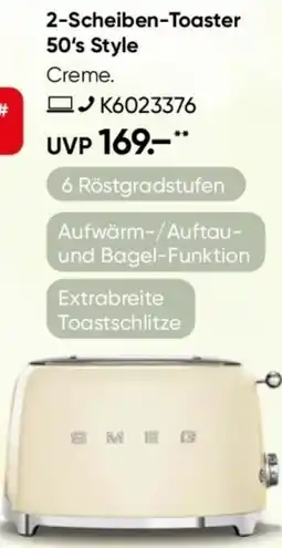 Galeria smeg 2-Scheiben-Toaster 50's Style Angebot