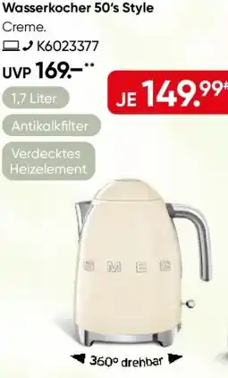 Galeria smeg Wasserkocher 50's Style Angebot