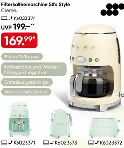 Galeria smeg Filterkaffeemaschine 50's Style Angebot