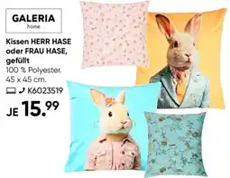 Galeria GALERIA home Kissen HERR HASE oder FRAU HASE gefüllt Angebot