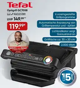 Galeria Tefal Optigrill GC7058 Angebot