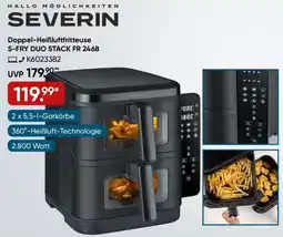 Galeria SEVERIN Doppel-Heißluftfritteuse S-FRY DUO STACK FR 2468 Angebot
