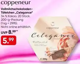 Galeria coppeneur Vollmilchschokoladen-Täfelchen ,,Celegance" Angebot