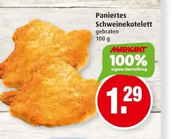 Markant Paniertes Schweinekotelett 100g Angebot