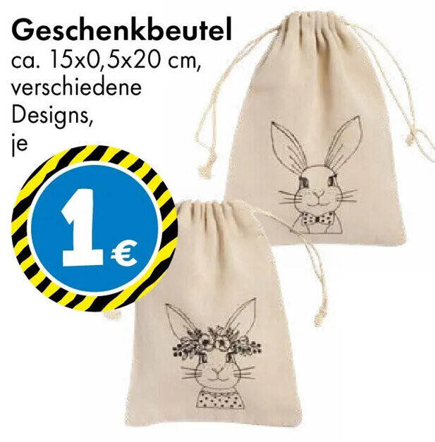 Geschenkbeutel Angebot bei TEDi
