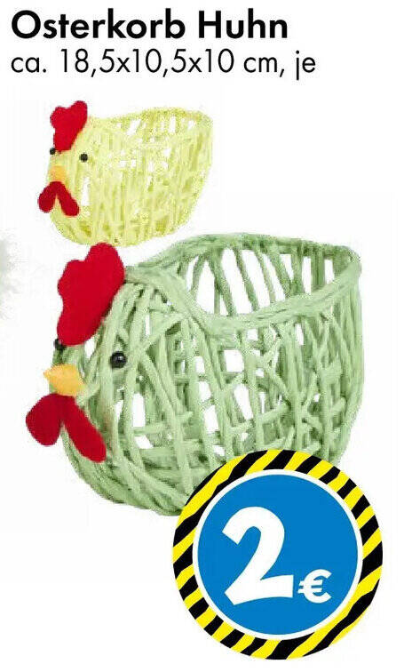 Osterkorb Huhn Angebot bei TEDi