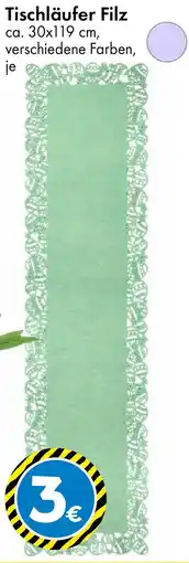 TEDi Tischläufer Filz Angebot