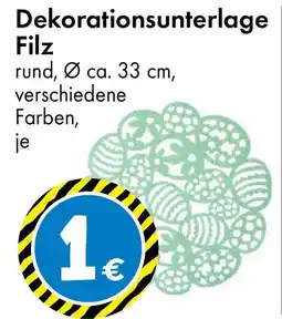 TEDi Dekorationsunterlage Filz Angebot