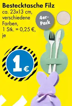 TEDi Bestecktasche Filz Angebot