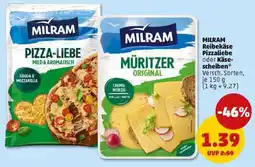 PENNY MILRAM Reibekäse Pizzaliebe oder Käsescheiben Angebot
