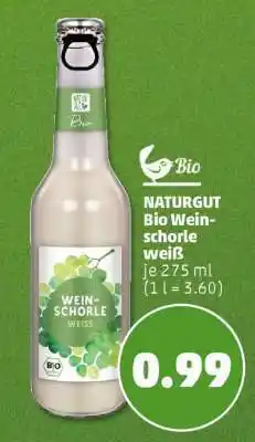 PENNY NATURGUT Bio Weinschorle weiß Angebot